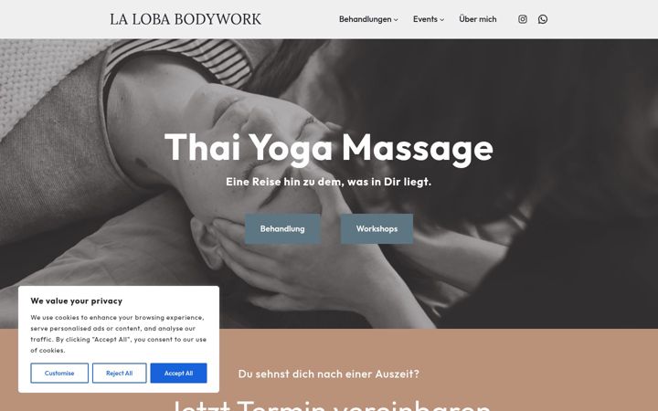 Screenshot of laloba-bodywork.com
