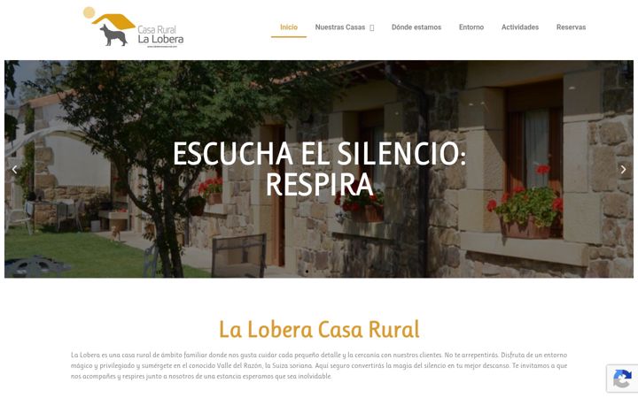 Screenshot of laloberacasarural.com
