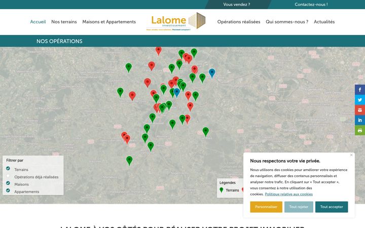 Screenshot of lalome.fr