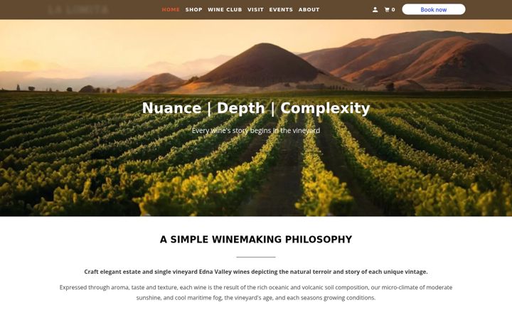 Screenshot of lalomitawines.com
