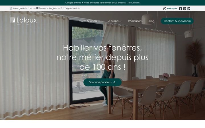 Screenshot of laloux-stores.be