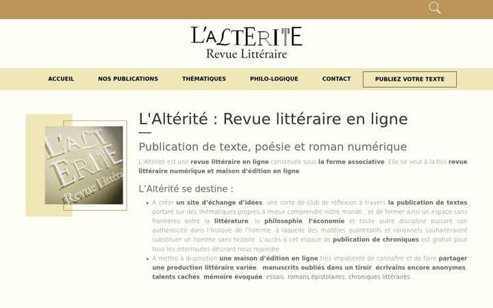 Screenshot of lalterite.fr