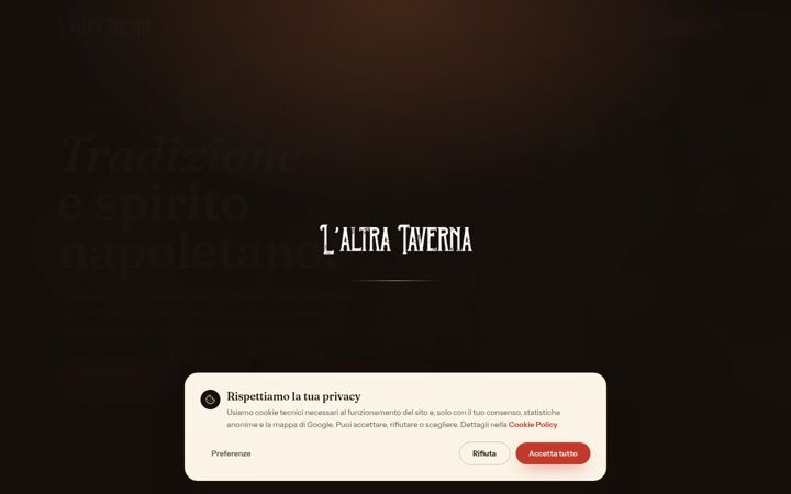 Screenshot of laltrataverna.com