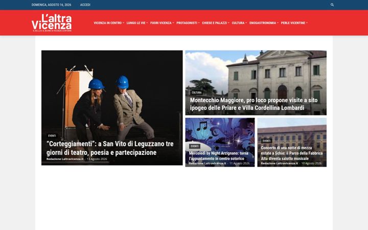 Screenshot of laltravicenza.it