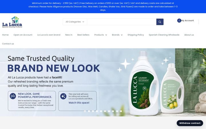 Screenshot of laluccawholesale.com