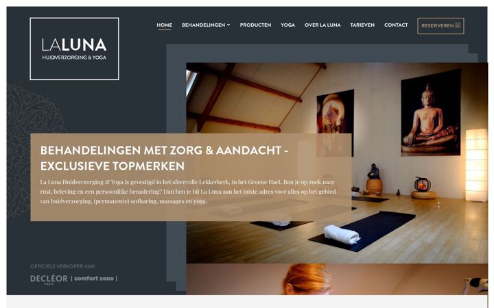 Screenshot of laluna-huidverzorging.nl