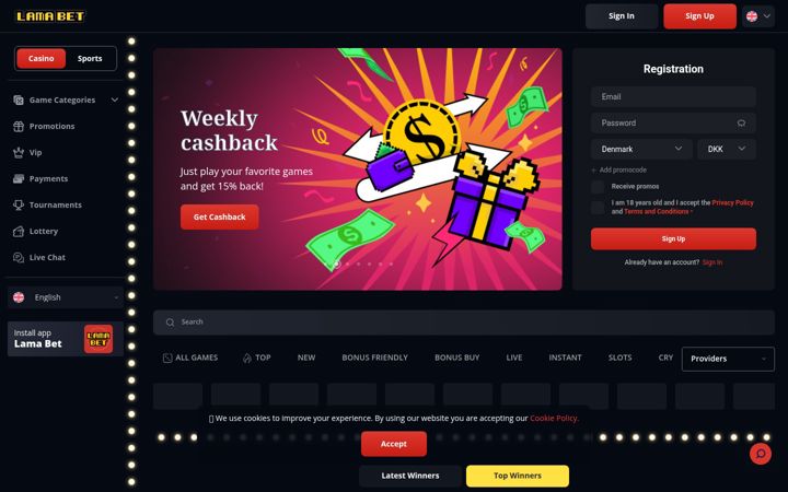 Screenshot of lamabet-win01.com