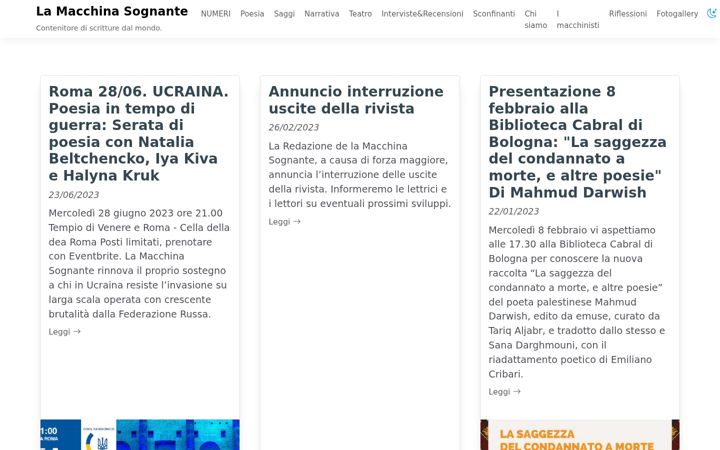 Screenshot of lamacchinasognante.com
