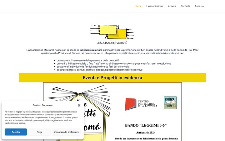 Screenshot of lamacrame.it