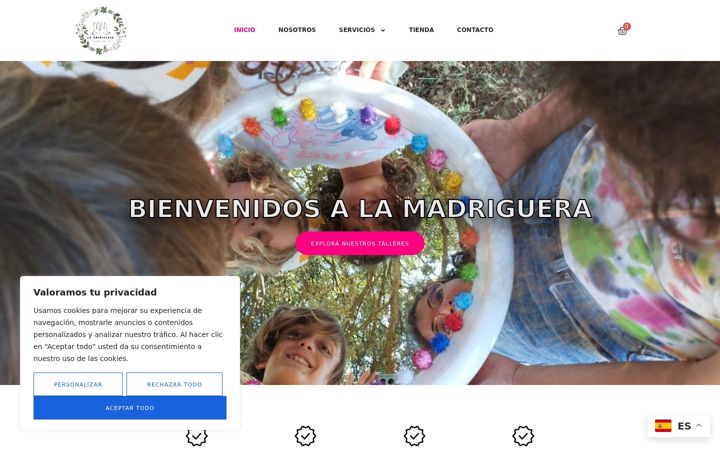 Screenshot of lamadriguerarte.es