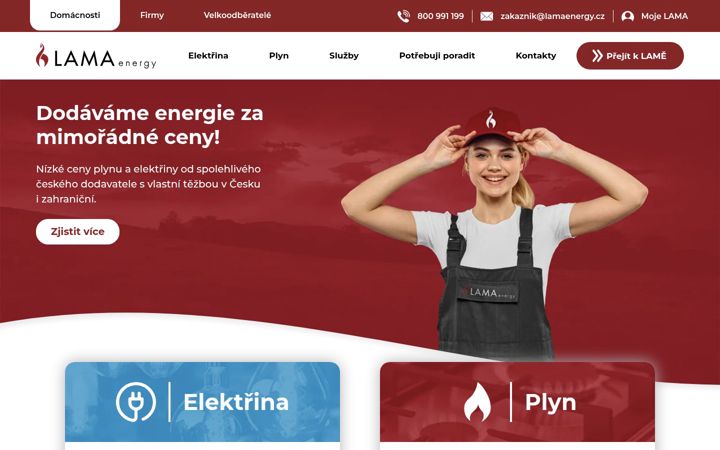 Screenshot of lamaenergy.cz