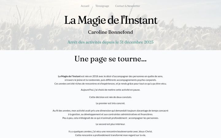 Screenshot of lamagiedelinstant.com