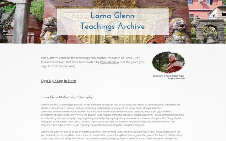Skjermbilde av lamaglenn-teachings.com