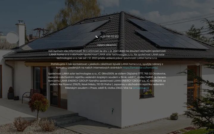 Screenshot of lamahome.cz