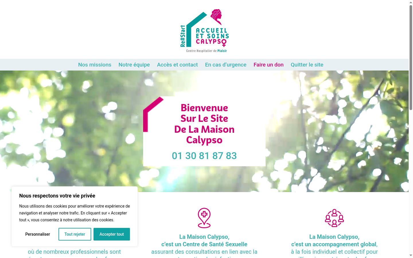 Screenshot of the consent banner shown before any interaction