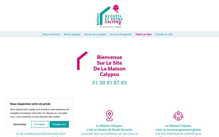 Screenshot of lamaisoncalypso.com