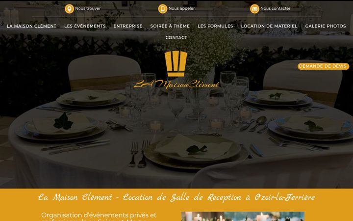 Screenshot of lamaisonclement-evementiel.fr