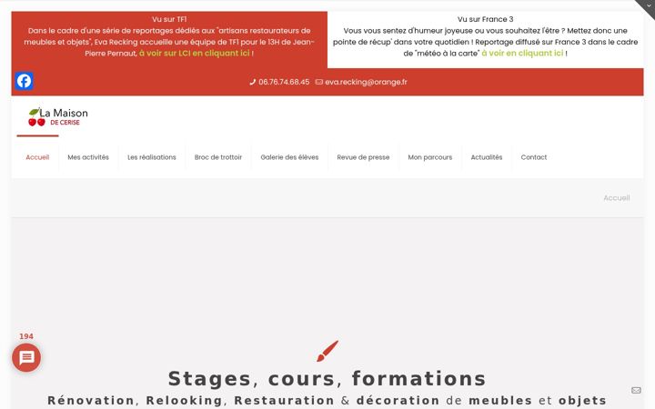 Screenshot of lamaisondecerise.com