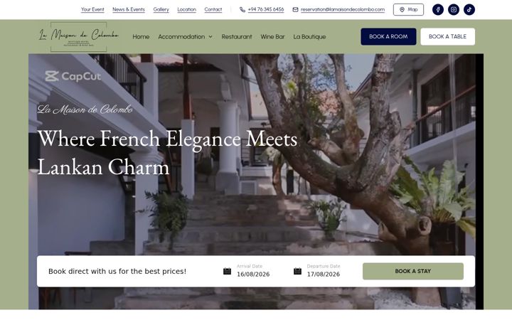 Screenshot of lamaisondecolombo.com