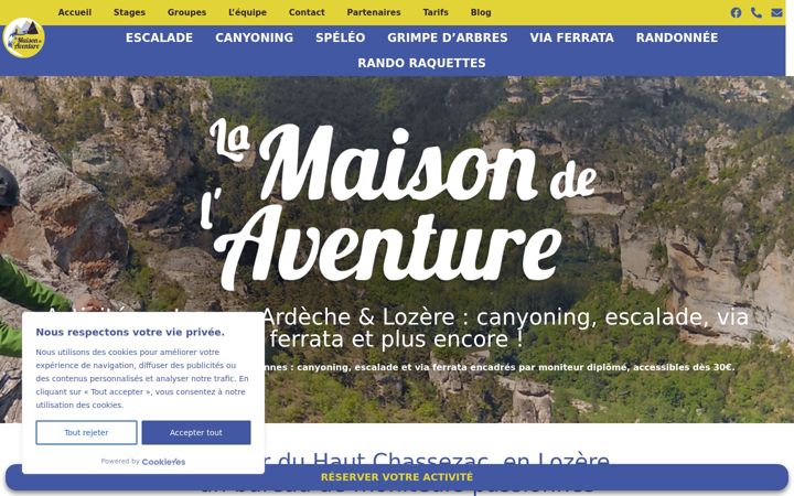 Screenshot of lamaisondelaventure.com