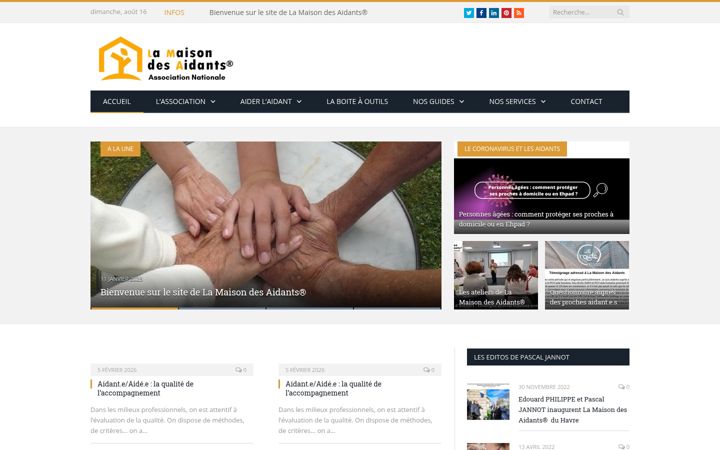 Screenshot of lamaisondesaidants.com
