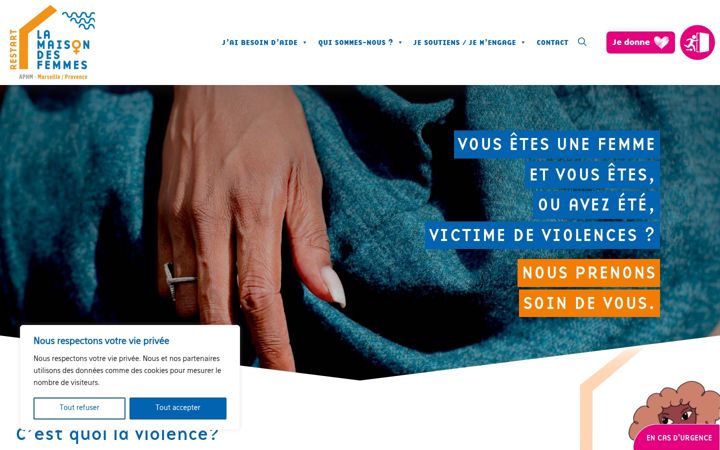 Screenshot of lamaisondesfemmes13.fr