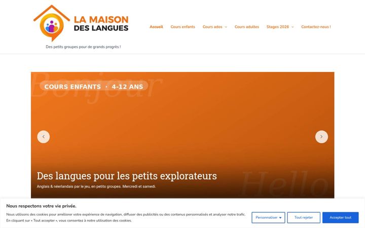 Screenshot of lamaisondeslangues.be