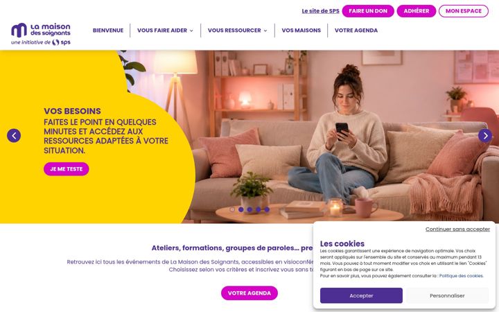 Screenshot of lamaisondessoignants.fr