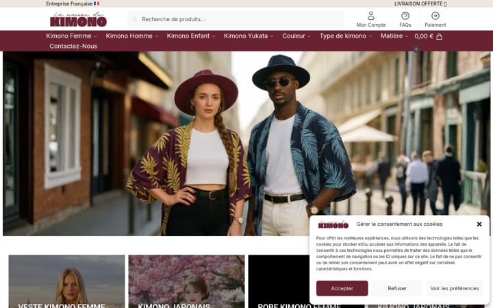Screenshot of lamaisondukimono.com