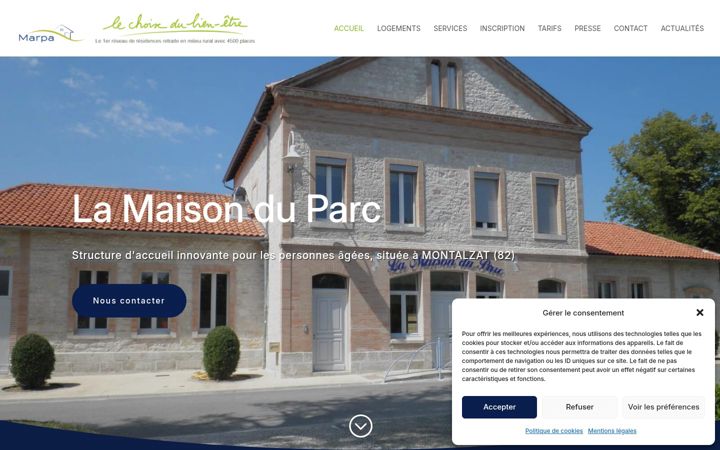 Screenshot of lamaisonduparc.fr