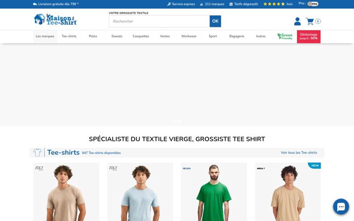Screenshot of lamaisonduteeshirt.com