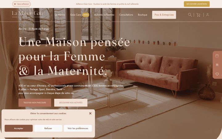 Screenshot of lamaisongaia.fr