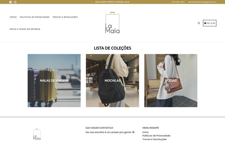 Screenshot of lamala.com.br