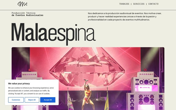 Screenshot of lamalaespina.es