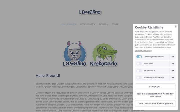 Screenshot of lamalino.de