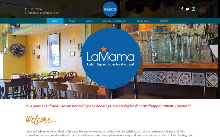 Screenshot of lamamalatin.co.uk