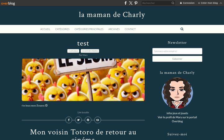 Screenshot of lamamandecharly.fr