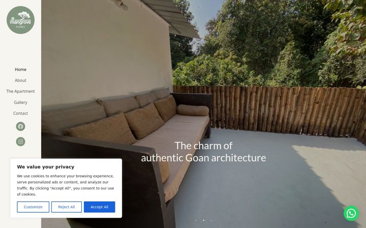 Screenshot of lamangrovegoahomes.com