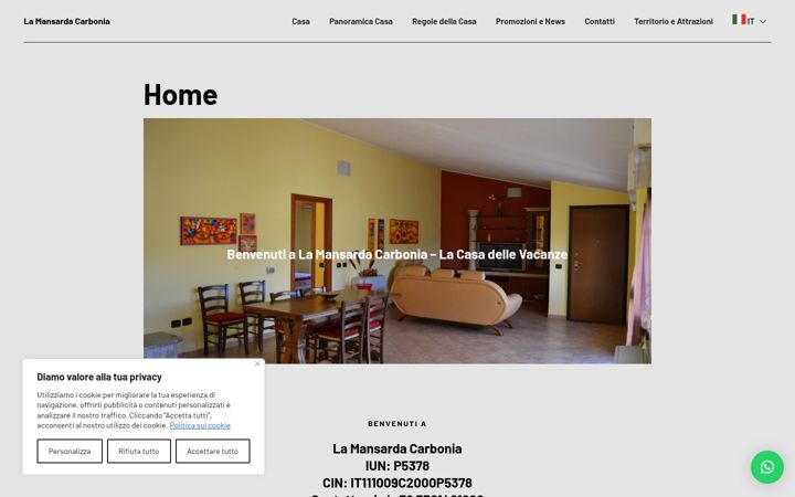 Screenshot of lamansardacarbonia.it