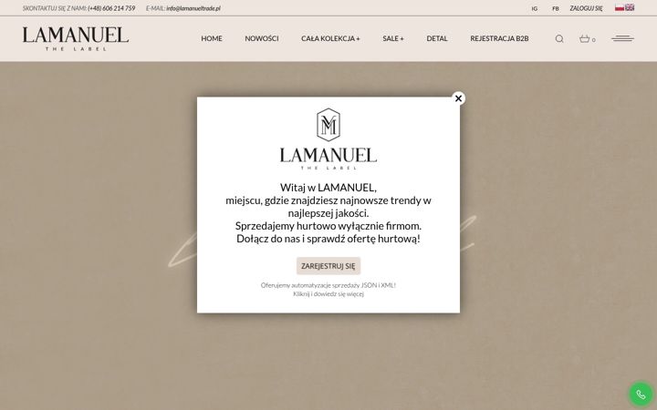 Screenshot of lamanueltrade.pl