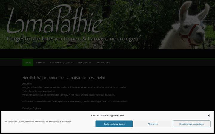 Screenshot of lamapathie.de