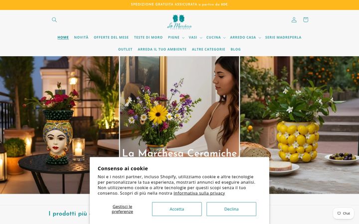 Screenshot of lamarchesaceramiche.it