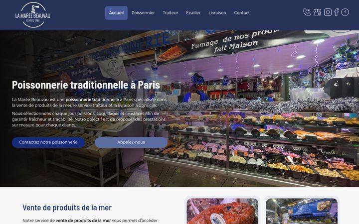 Screenshot of lamareebeauvau.fr