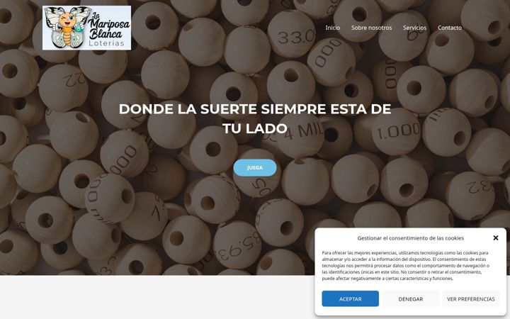 Screenshot of lamariposablancaloterias.com