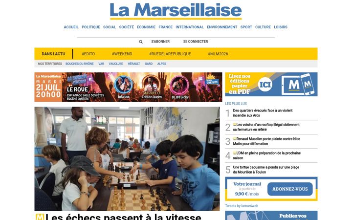 Screenshot of lamarseillaise.fr