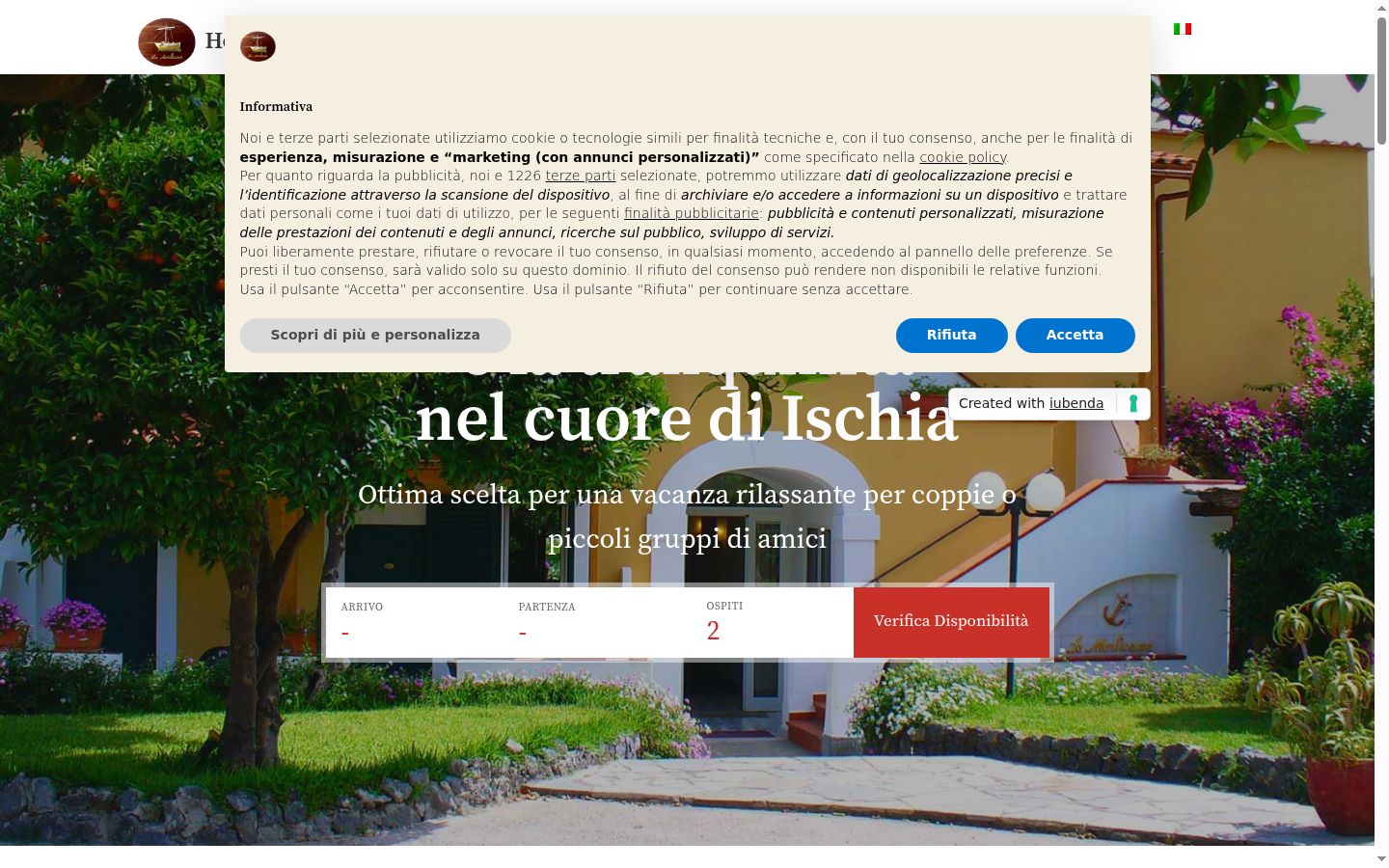 Screenshot tal-banner tal-kunsens muri qabel kwalunkwe interazzjoni