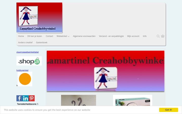 Screenshot of lamartinel-creahobbywinkel.be