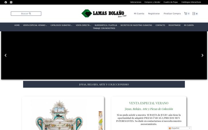Screenshot of lamasbolanosubastas.com