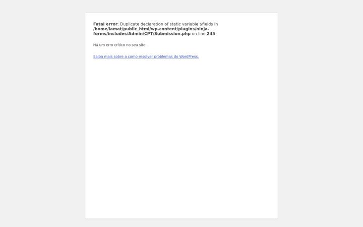 Screenshot of lamat.com.br