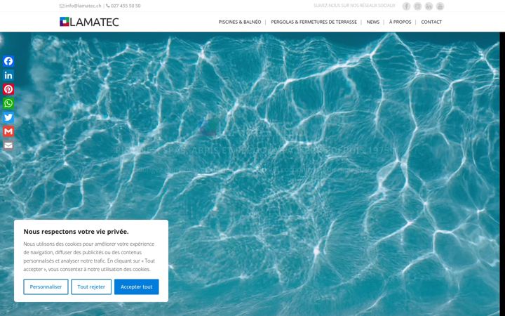 Screenshot of lamatec.ch